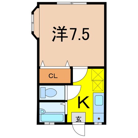 ハイツナカヤ（宮関）の物件間取画像